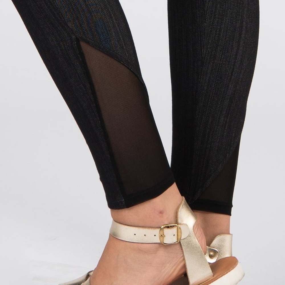 Agnes & Dora Knit Jegging Legging Mesh Black Small - Picture 3 of 4